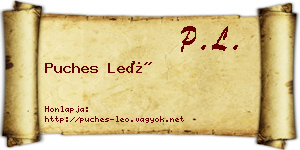 Puches Leó névjegykártya